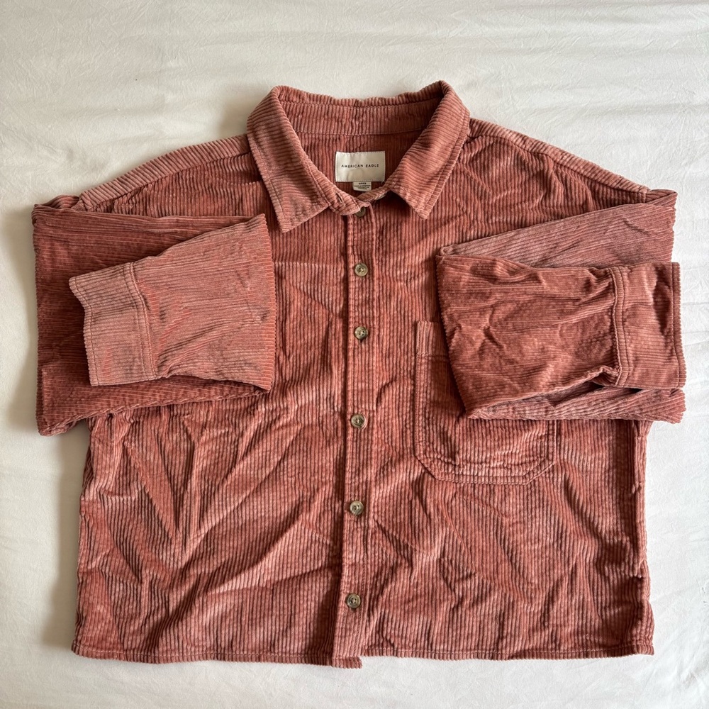 Cropped Corduroy Shirt